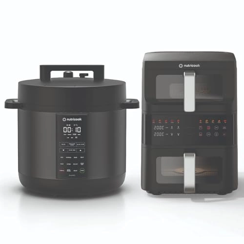 DuoStack Air Fryer - 10L + Electric Pressure Cooker - 8L