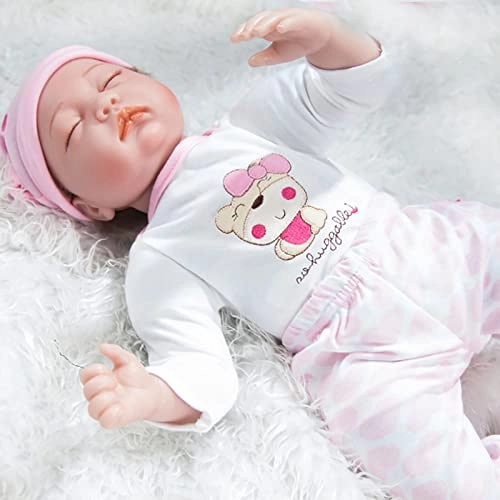 Reborn Baby Doll - 55cm Soft Silicone Limbs Cloth Body