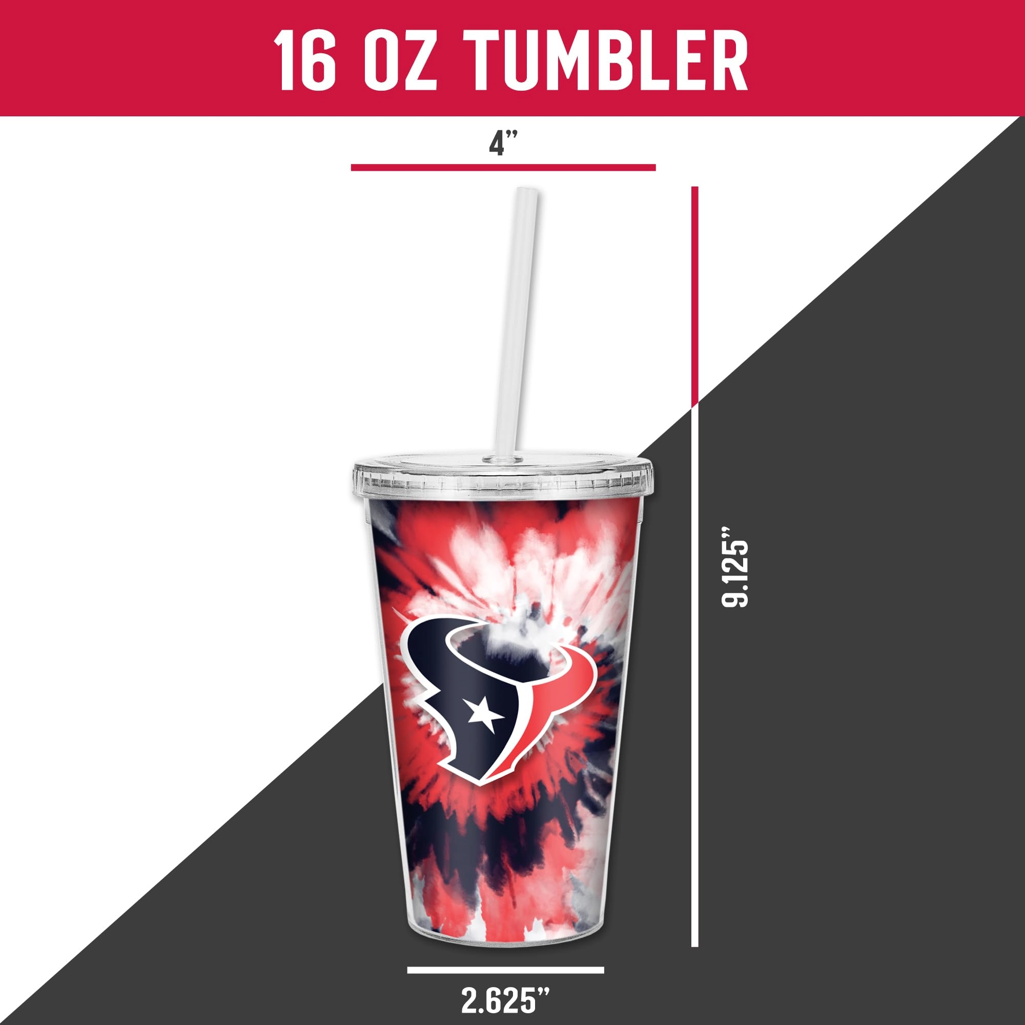 NFL Football Metallic Tie Dye Tumbler - 473ml