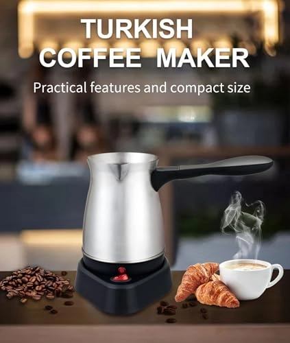 Electric Turkish Coffee Maker - 500ml Portable Even Heating