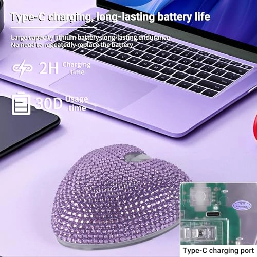 Heart-Shaped Mouse - Bluetooth USB