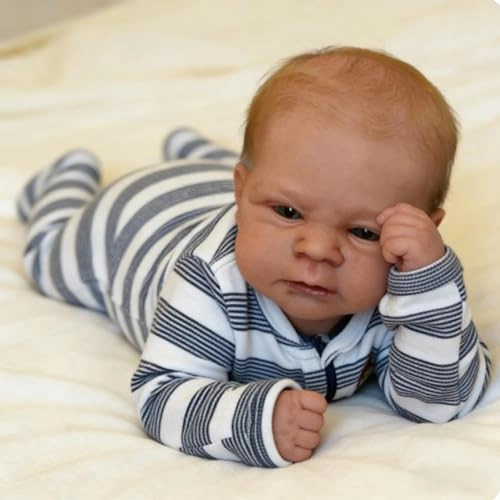 Elijah Reborn Baby Doll - 17 inch Silicone Blue Eyes Ages 3+