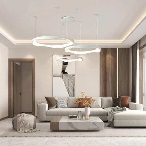 Modern LED Chandelier - 3000K-6000K Dimmable
