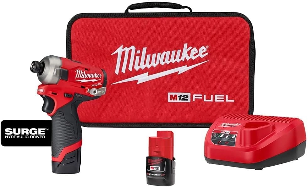 Milwaukee M12 FUEL SURGE - 1/4 in. Hex Hydraulic Driver 2 Battery Kit
