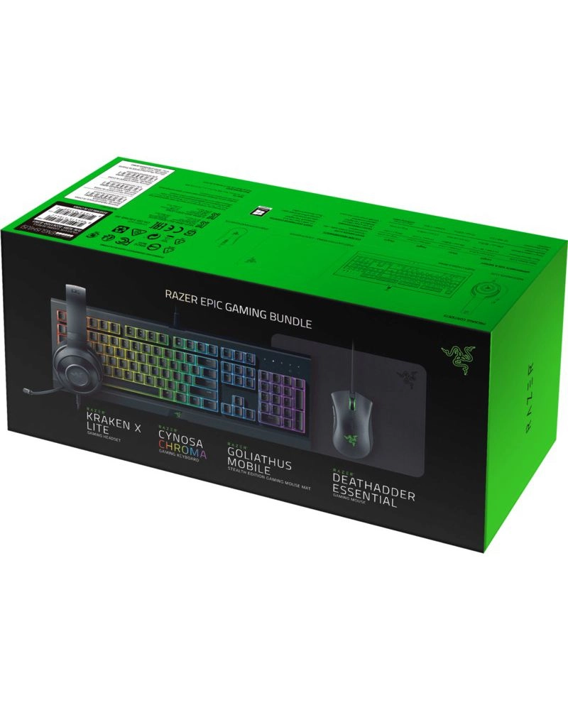 Kraken X Lite + Cynosa Chroma + Goliathus Mobile Stealth Edition + Deathadder Essential