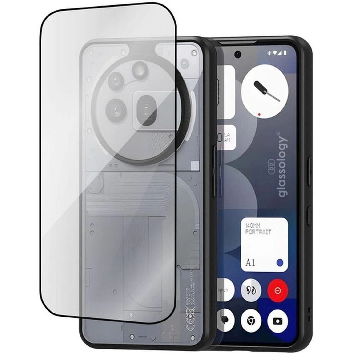 glassology Clear Case with Screen Protector for Nothing Phone (3a) Pro