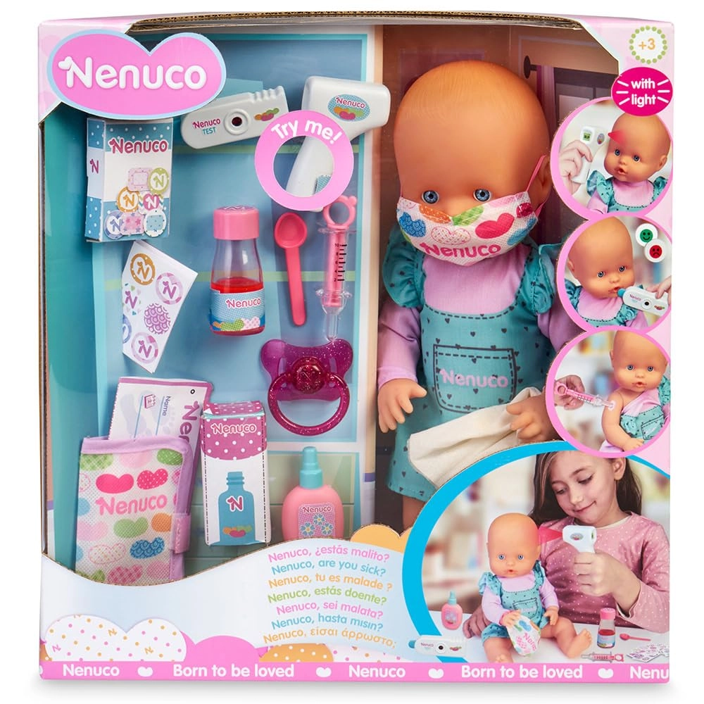 Nenuco Estás Malito Baby Doll - 35 cm Multicoloured Ages 3+