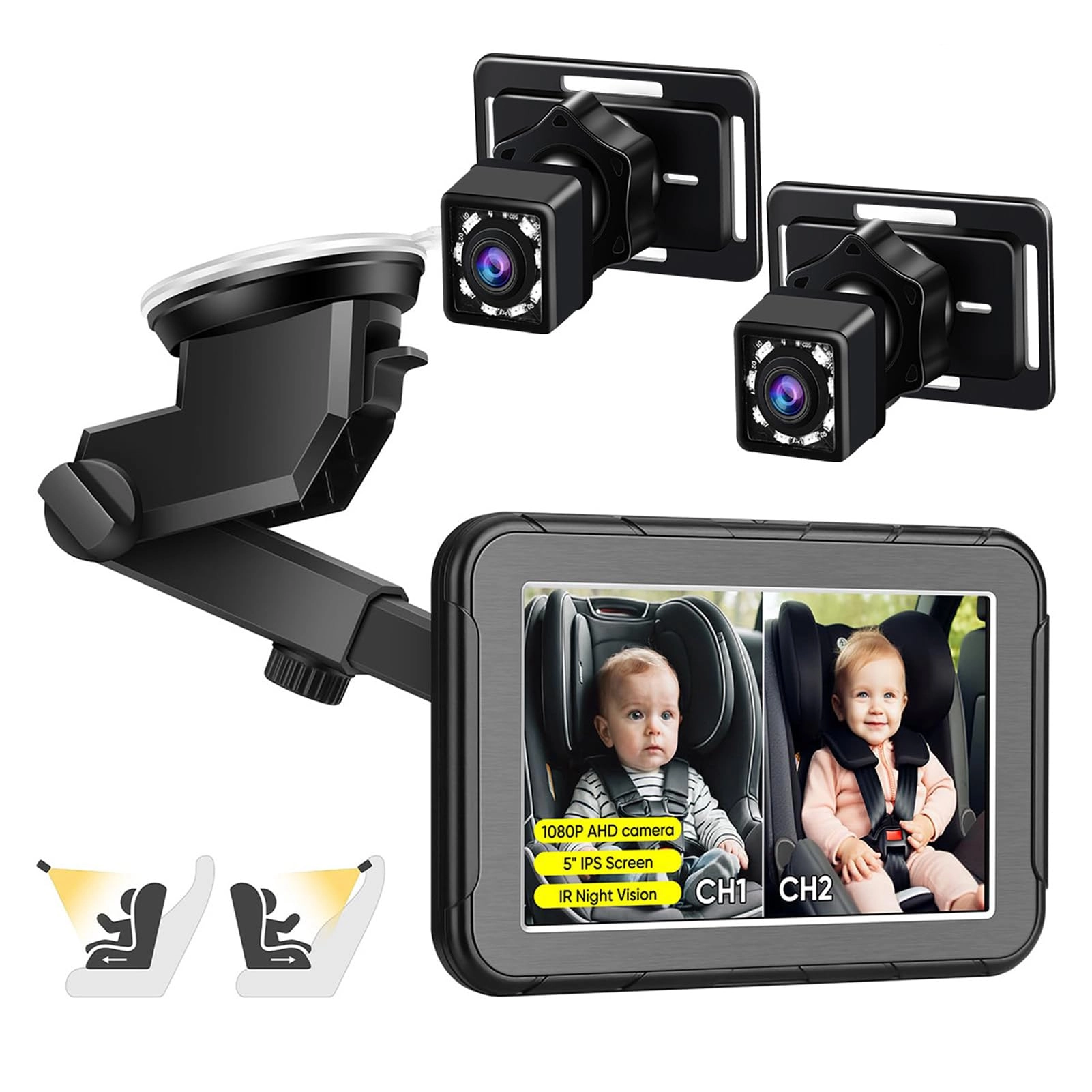 Jelquix Baby Car Monitor - 5-inch