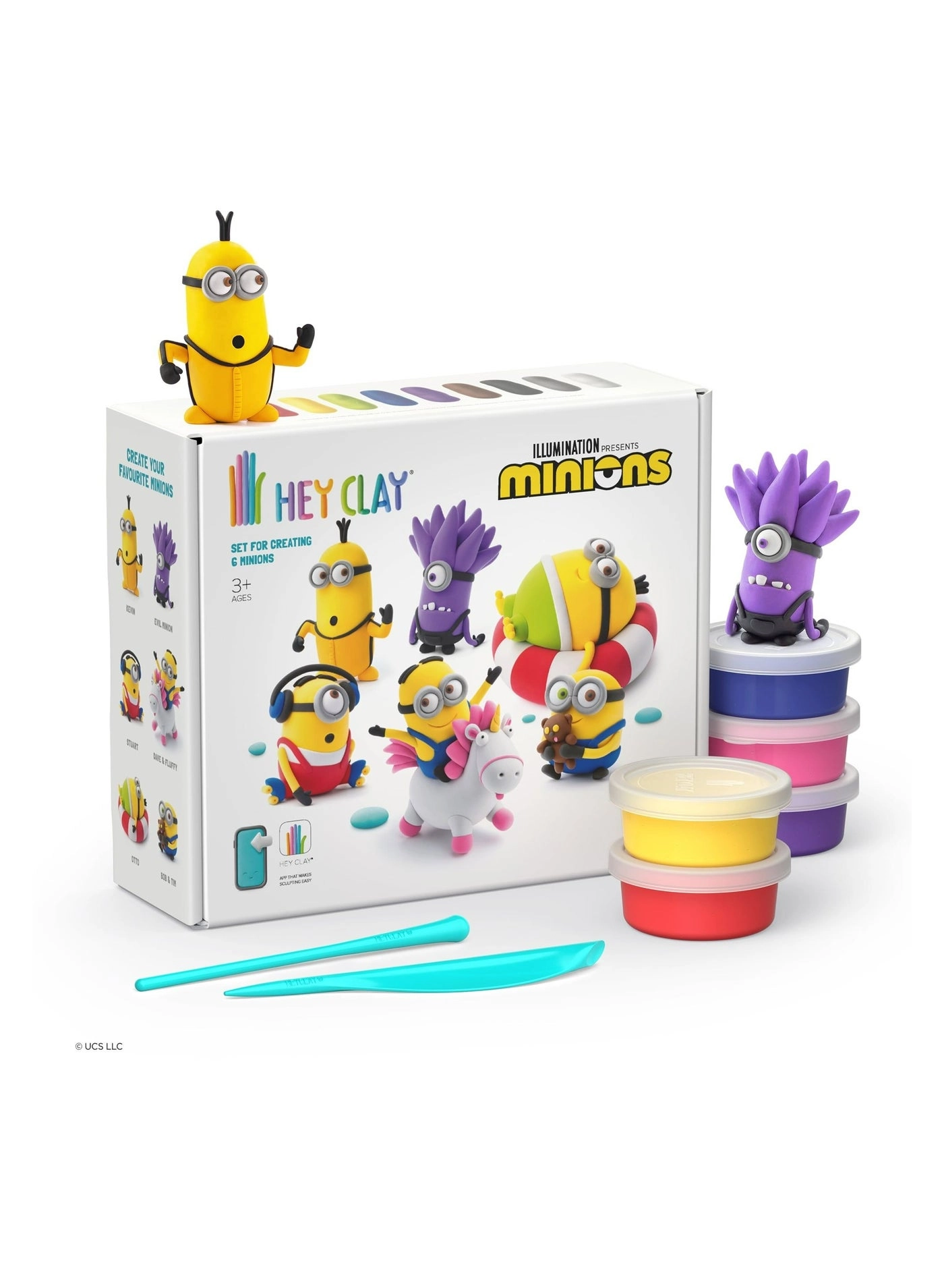 MINIONS Colourful modelling air-dry clay - 3+ years 15 pcs