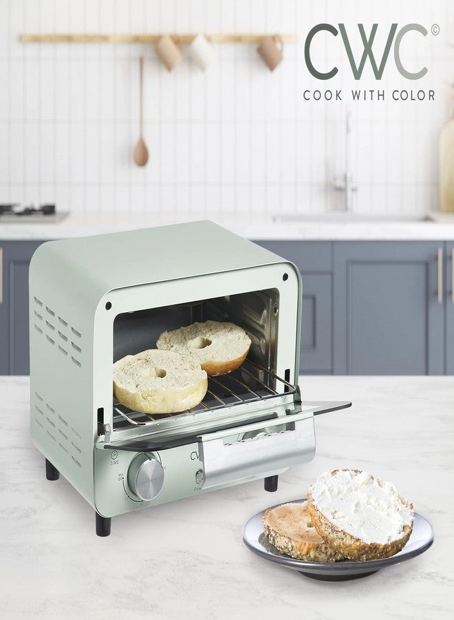 Mini Toaster Oven - 600W Precision Timer Auto Shutoff