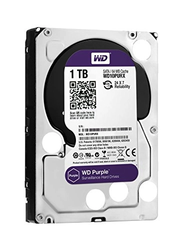 Purple Surveillance 3.5" 5400rpm 64MB SATA 6Gb/s (WD10PURZ) - 1 TB