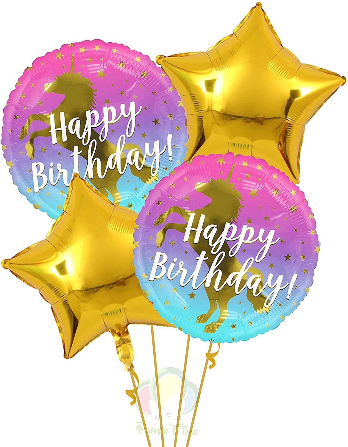 Unicorn Balloon Sets - Latex Foil Helium Happy Birthday Banner