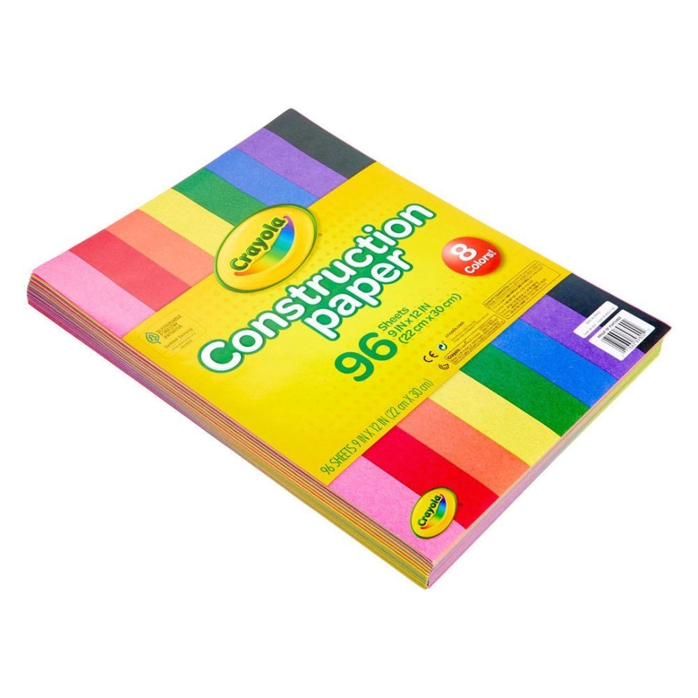Construction Paper Sheets - 96 Pcs