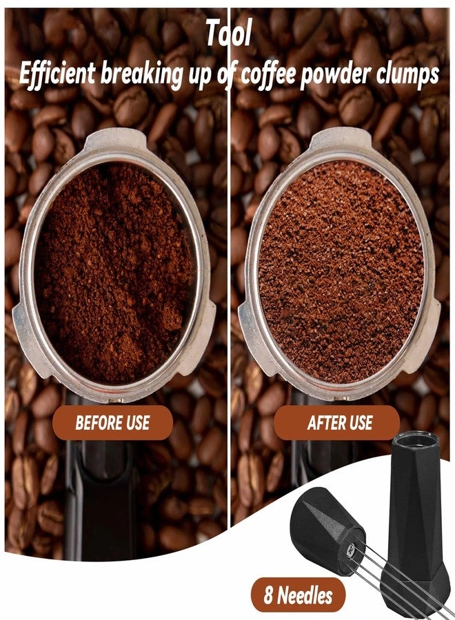 Espresso Tamper + WDT Tool + Espresso Dosing Funnel + Silicone Gel Tamper Mat + Espresso Accessories