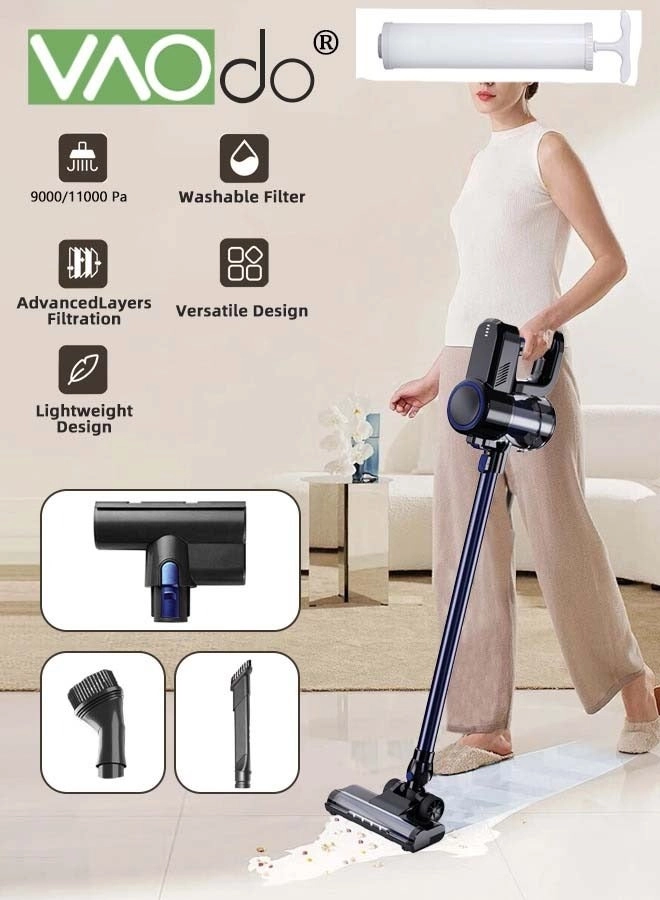 Multifunctional Cordless Vacuum Cleaner - 150W 11000Pa 40Mins Runtime