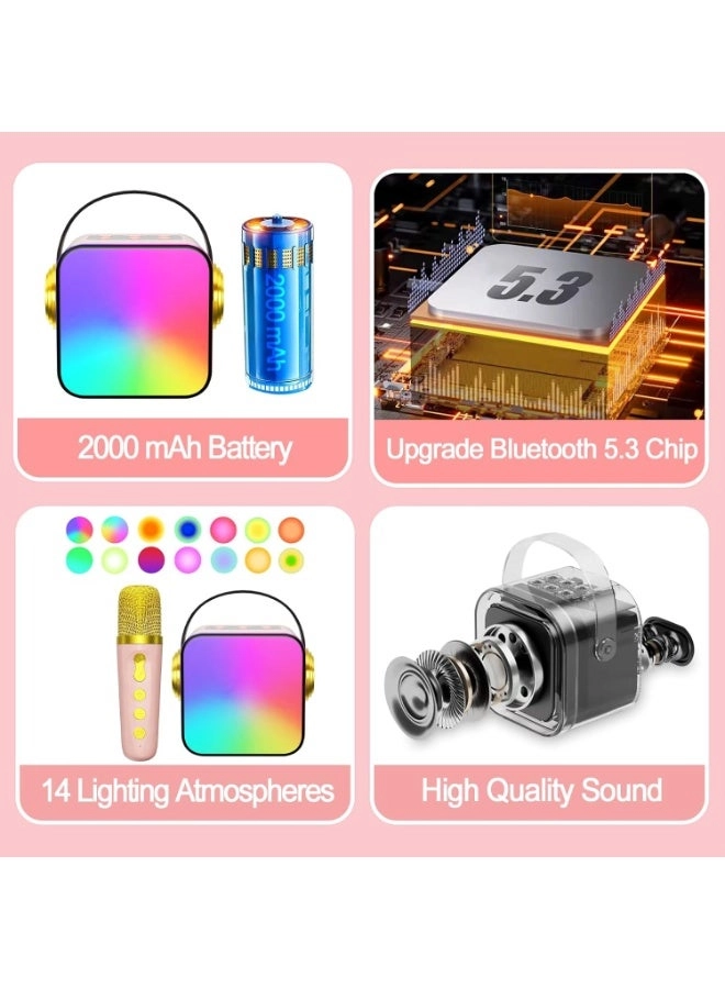 Mini Karaoke Machine - 1 Wilreless Microphones