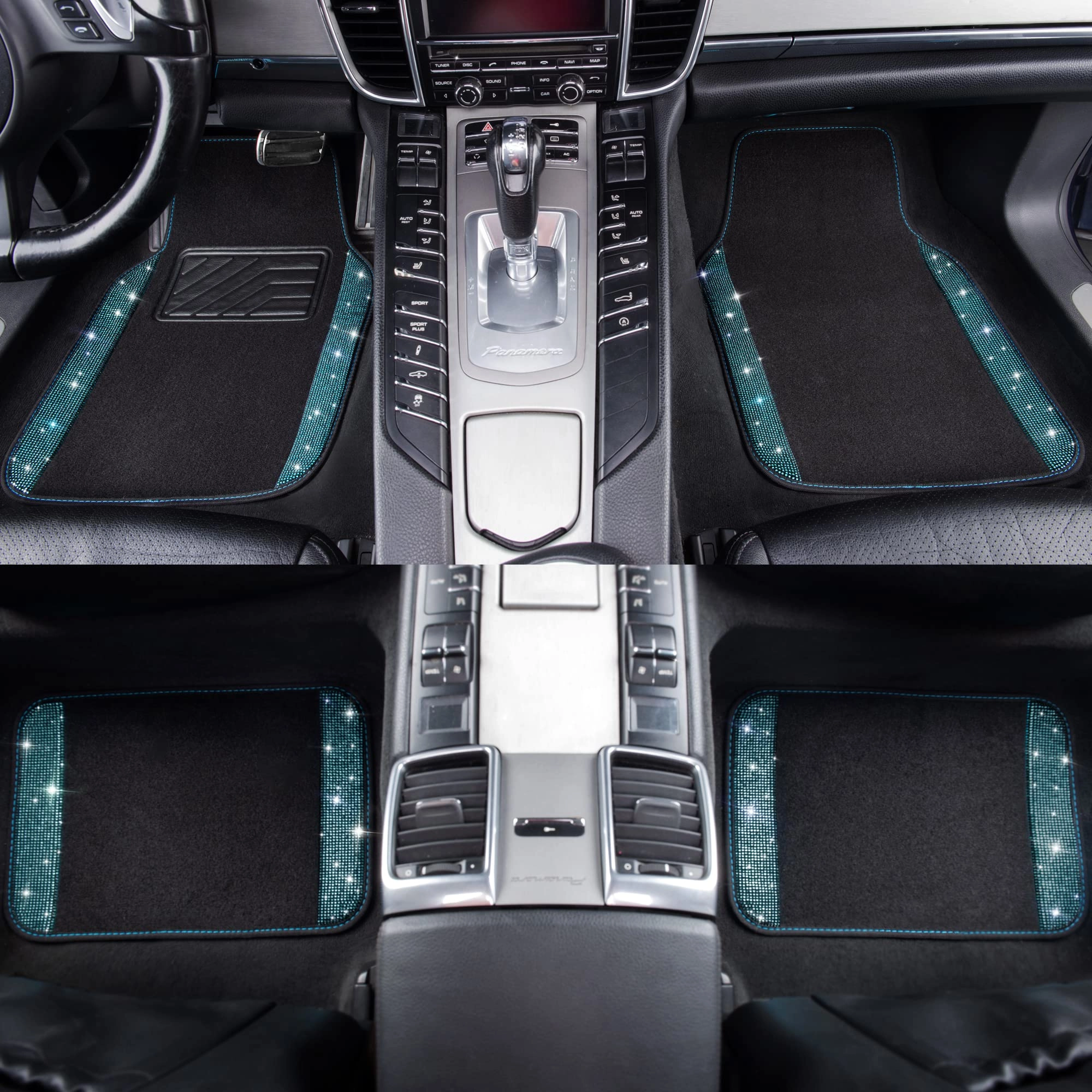 Bling Diamond Car Mats - 4.0 Count Universal Fit