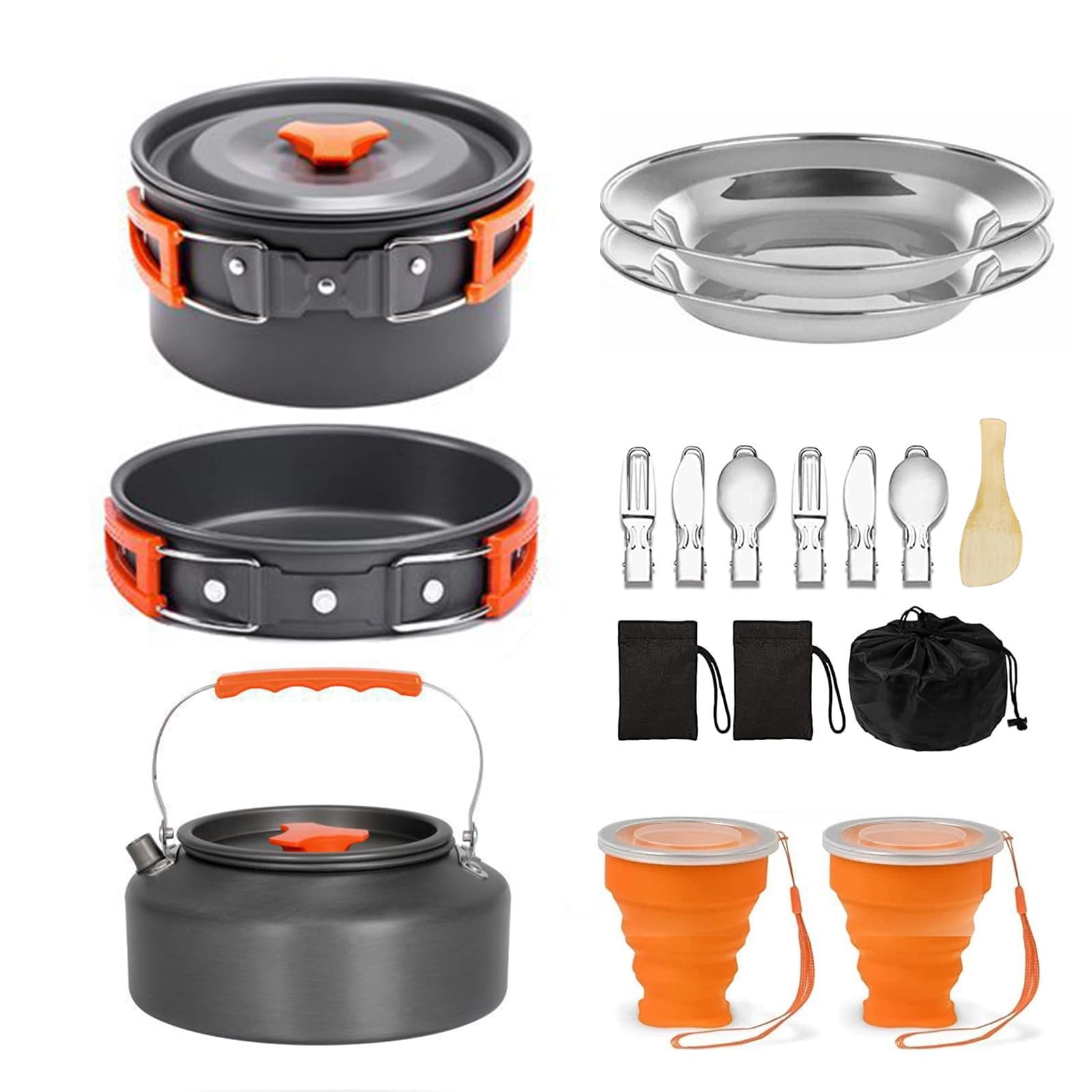 d lian dong Camping Cooking Set - 17 pieces