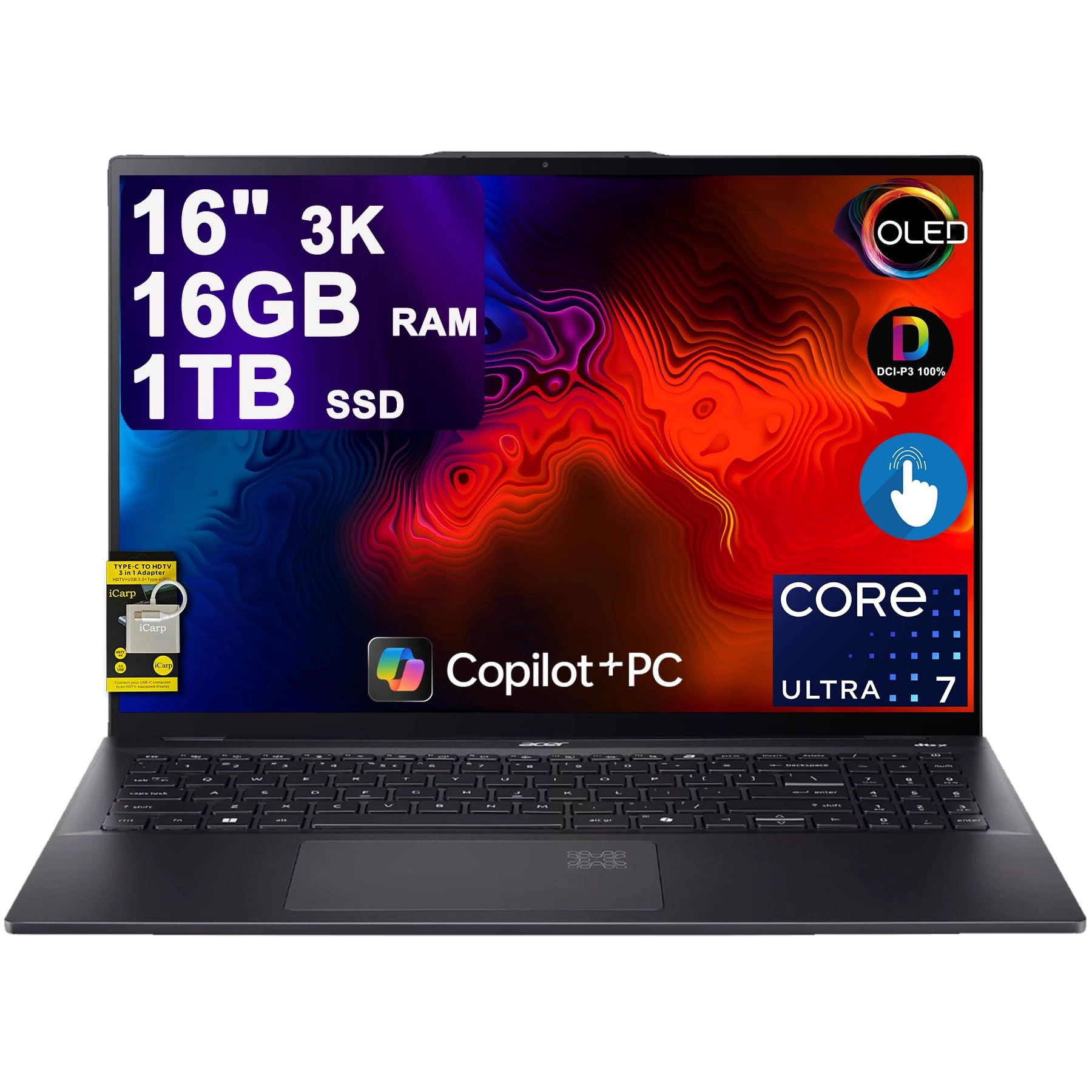 Swift 16 AI - 16" 1TB 16GB Intel 8-core Ultra 7 Series 2 256V