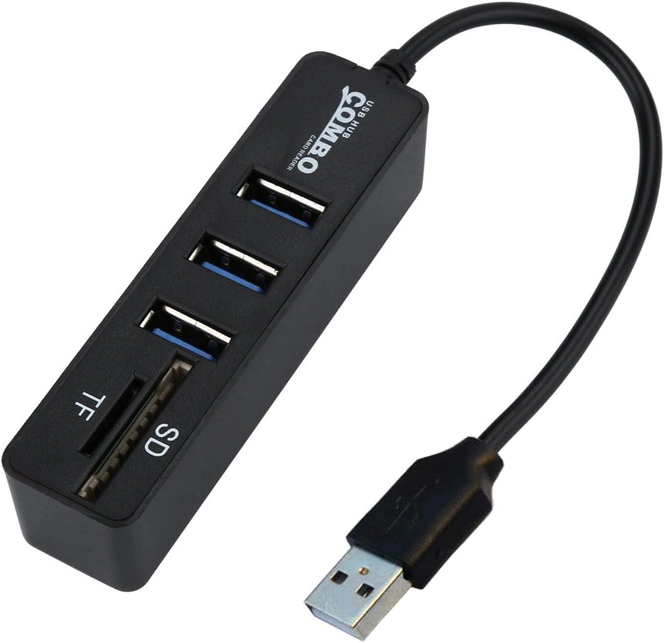 USB Hub Adapter - 3 Port USB 2.0 TF/SD Card Reader 480Mbps