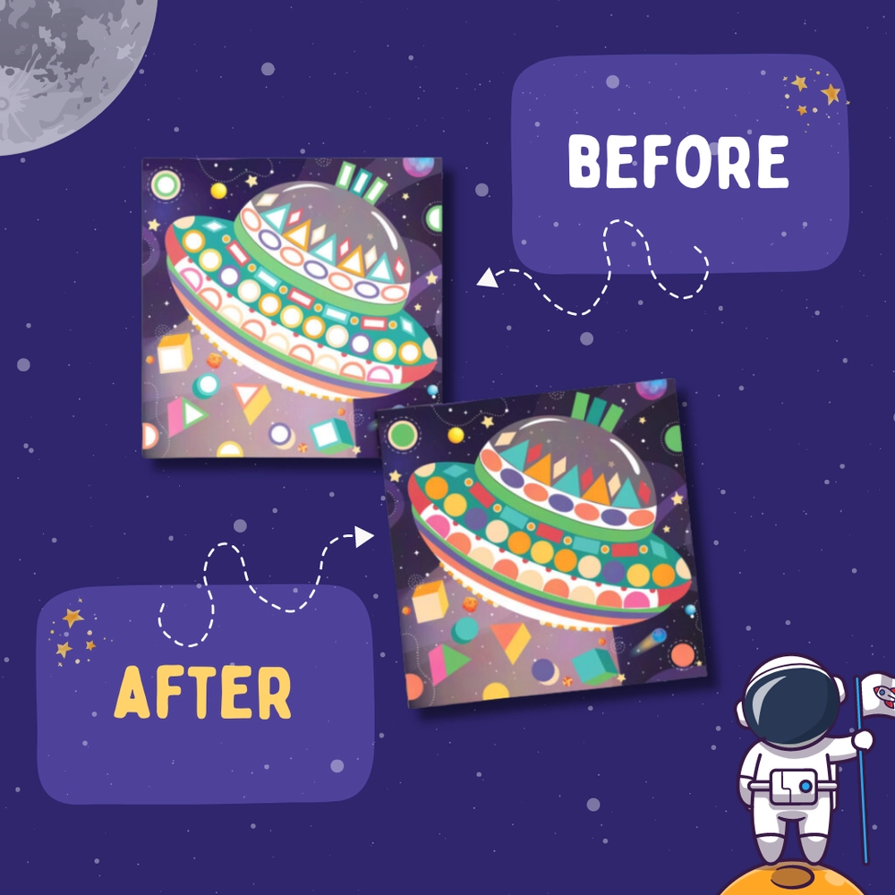 Educational Shape Sticker - Space Explorers - Suitable for 3 years & above