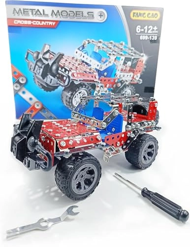 Cross-Country Construction Vehicle - 1:24 Scale Red Metal