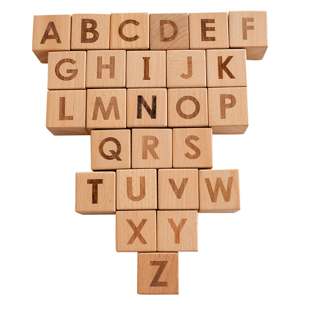 Birch and Bug Wooden Learning Blocks - Suitable for 1 year & above 26 Pcs