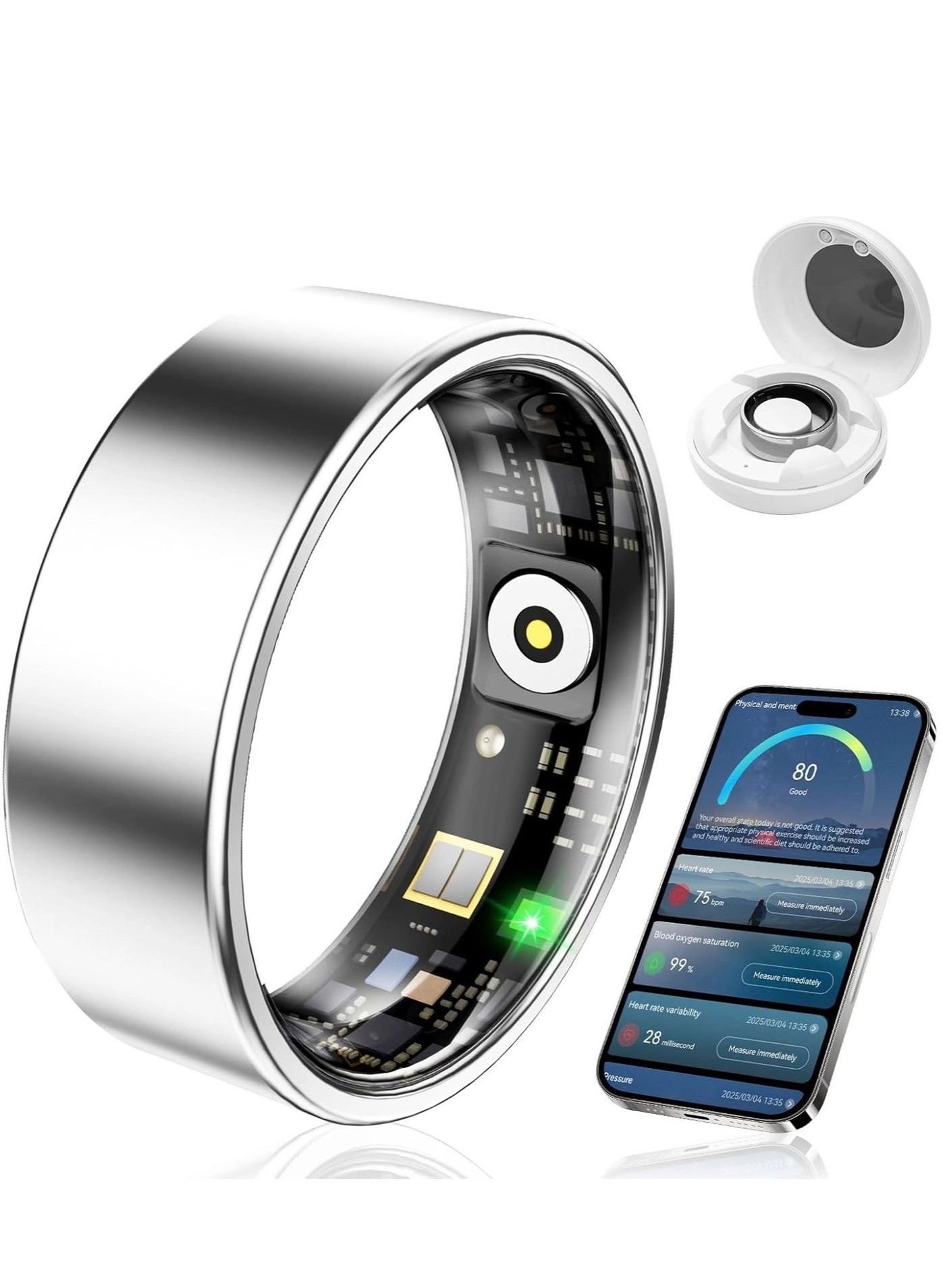 RATSAW Smart Health Ring - Fitness Tracker Heart Rate Blood Oxygen