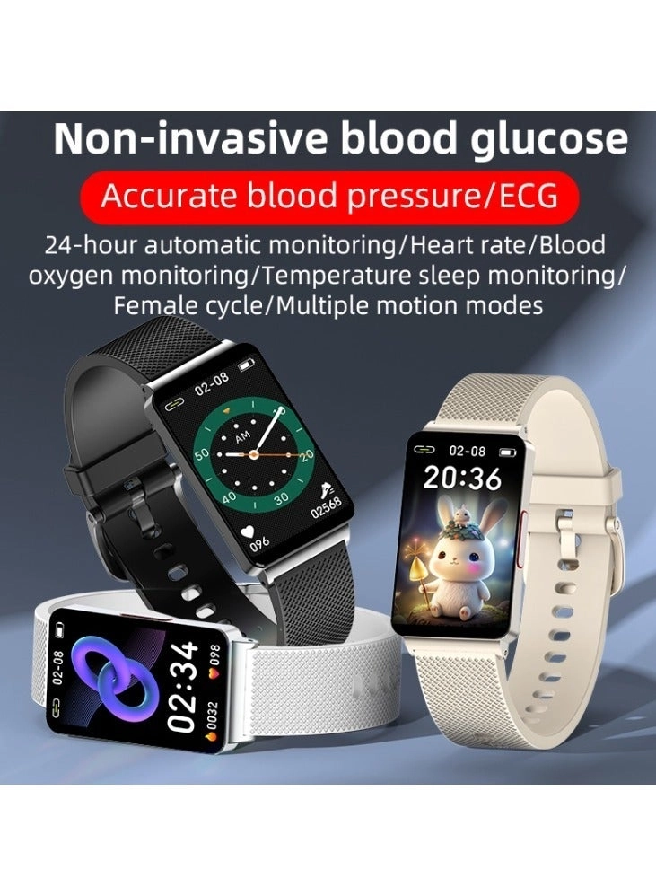 Glucose Monitoring Smart Watch - ECG Bluetooth Call SpO2