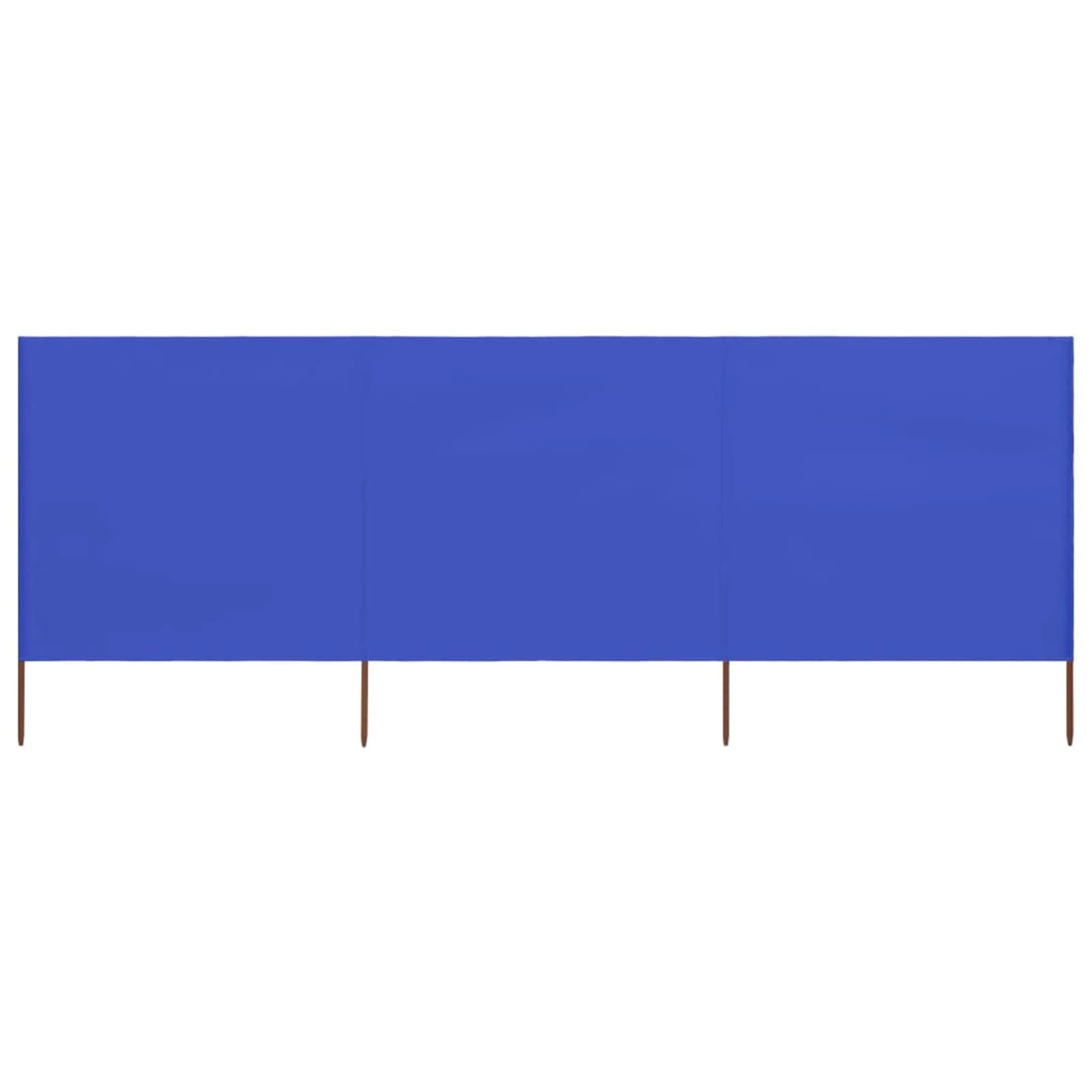 gecheer 3-panel Wind Screen - 400x120 cm Azure Blue