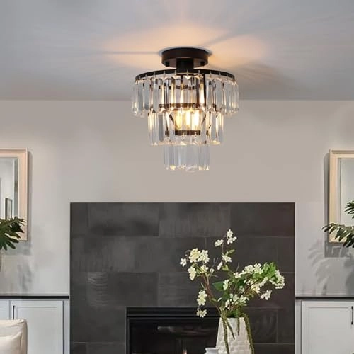 Modern Crystal Ceiling Light
