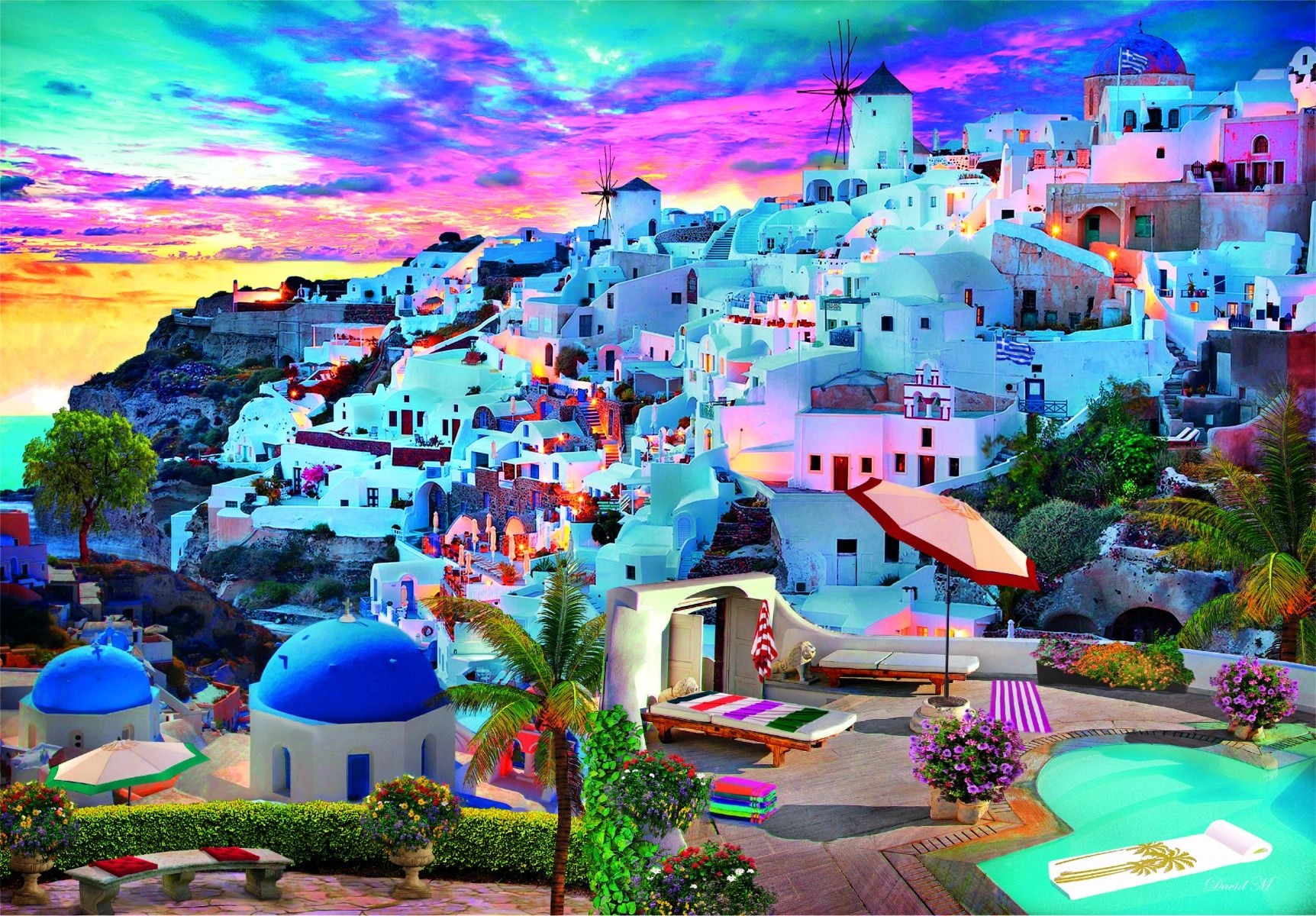 Greece View Puzzle (527-35149) - 500 pcs