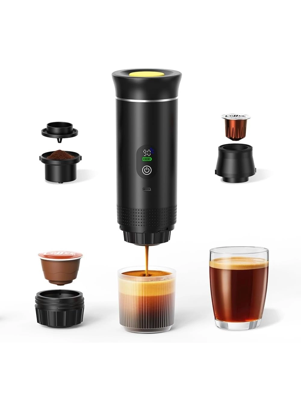 3-in-1 Portable Espresso - 7500mAh 20-bar USB-C