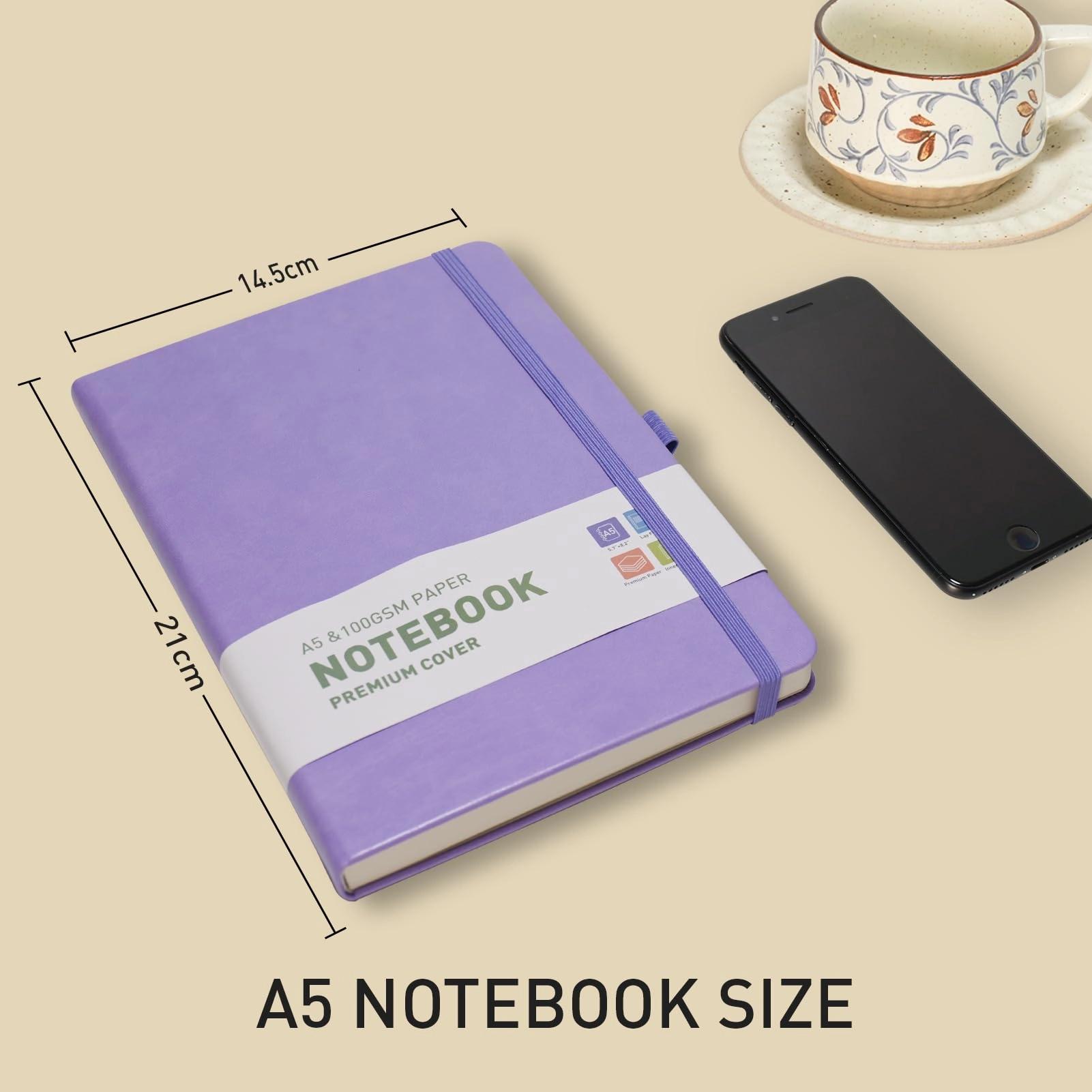 Notebook A5 Hardcover - Dotted 192 Pages
