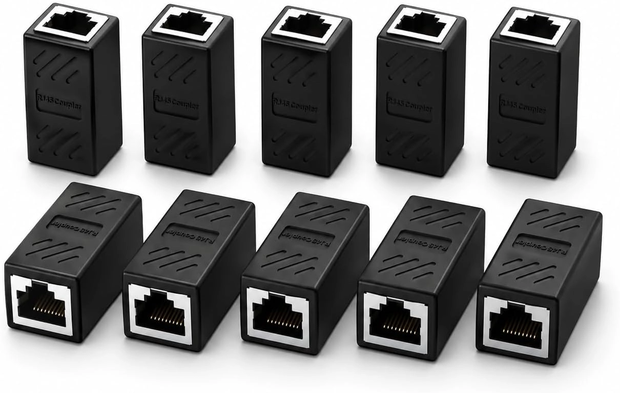 taradhin RJ45 Coupler - 10 Pack 1000Mbps Gigabit