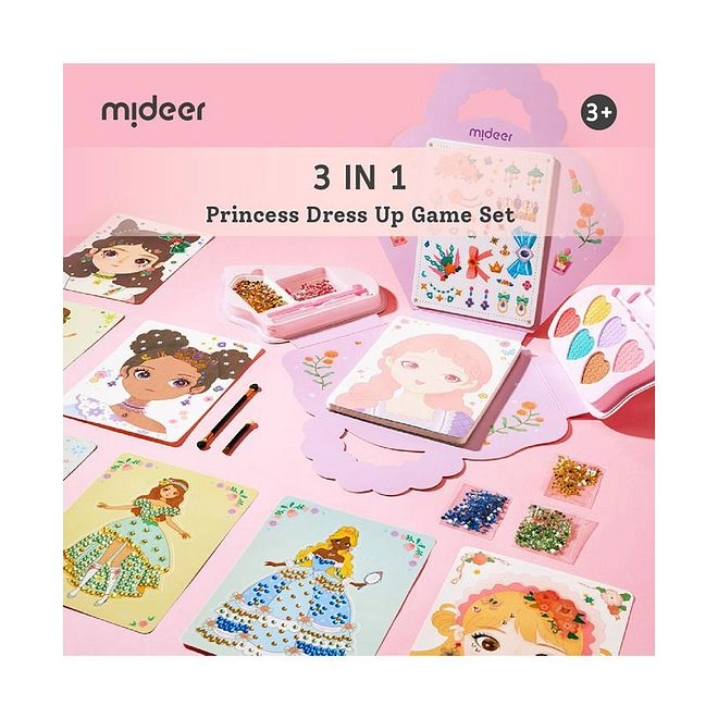 3-in-1 Dress Up Game Set - 30.9 x 30 x 2.9 cm 200 Accessories 3 Years+