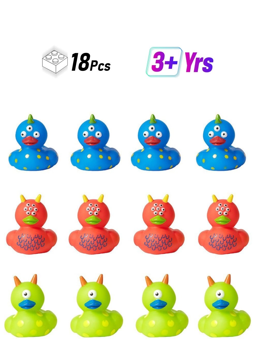Anagram Rubber Duck Set - 18-Piece 3+ Years