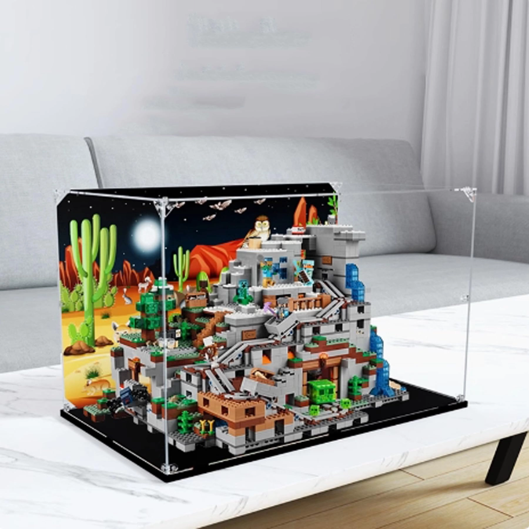 FEIRUBO Display Box (21137) - Acrylic Dustproof Black Base