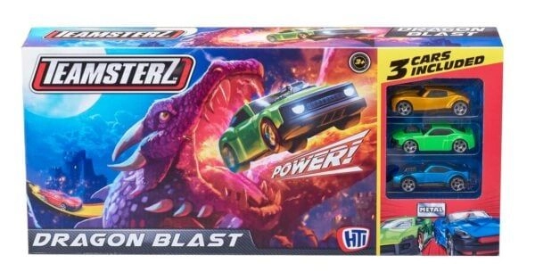Teamsterz Dragon Blast Track Set + Die-cast Car 3pcs