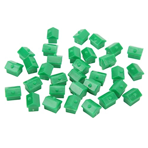 Hotels Houses Game Pieces - 10 red houses and 30 green houses