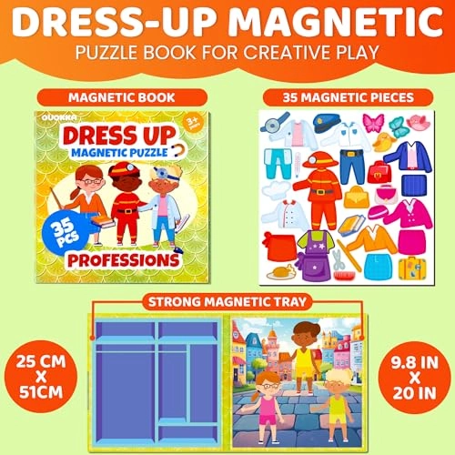 Magnetic Dressing Dolls - 3 years and up 35 pieces