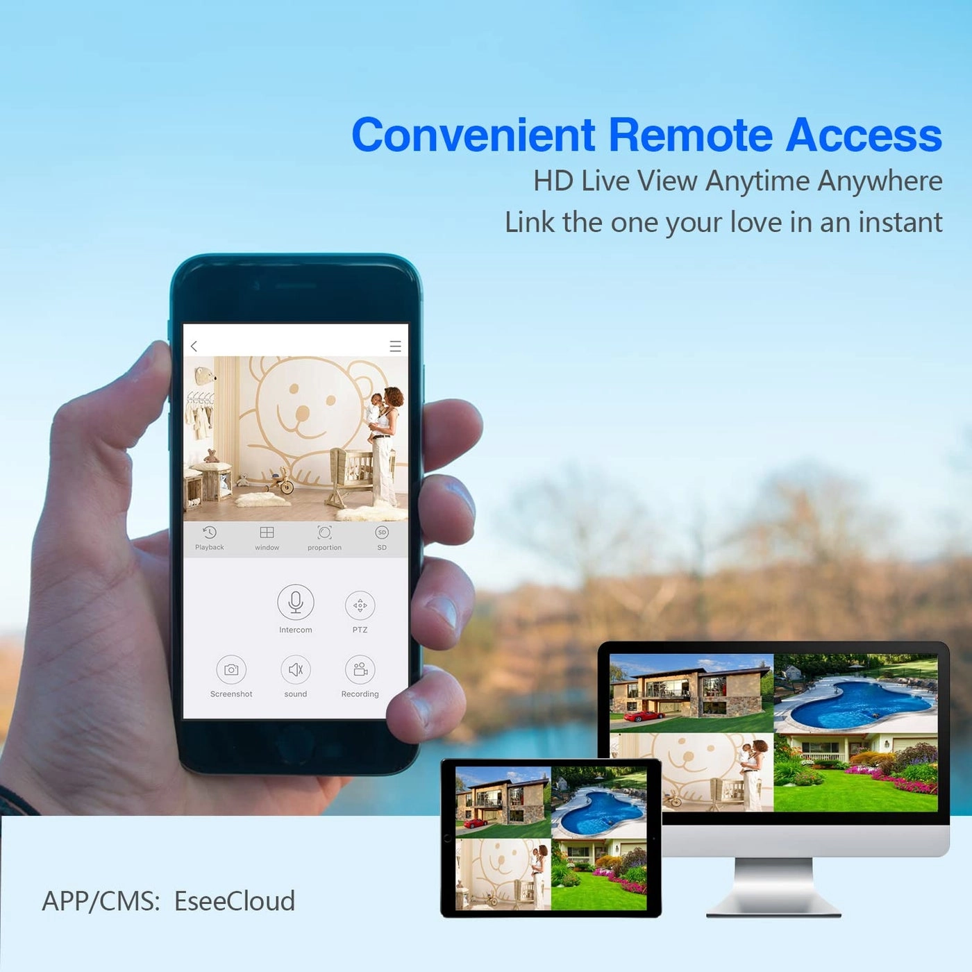 Expandable Wireless Security Camera System - 4pcs 10CH 5MP