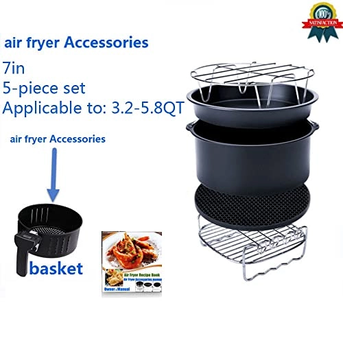 BBQ Needle - 5-piece stainless steel + Grilled Rack + Steamer + Fry Pan + Rotary Cage