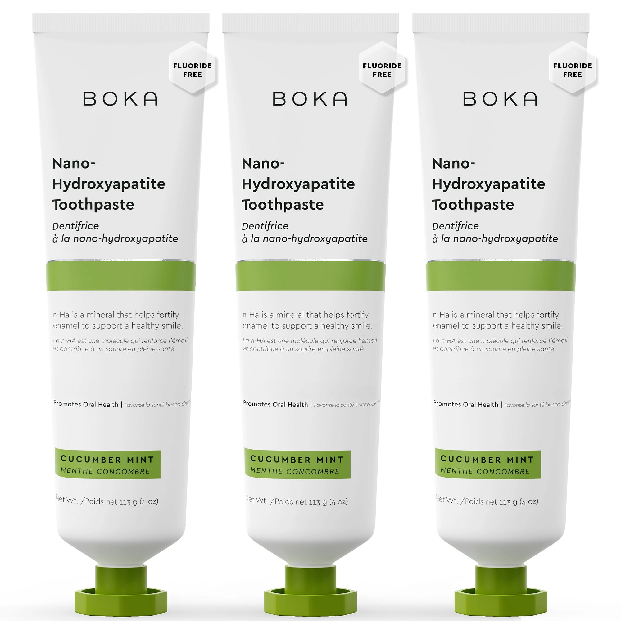 BOKA Fluoride Free Cucumber Mint Toothpaste Adult 4 Fl Oz
