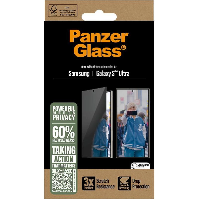 Ultra Wide Fit Clear Tempered Glass Screen Protector for iPhone 16 Plus