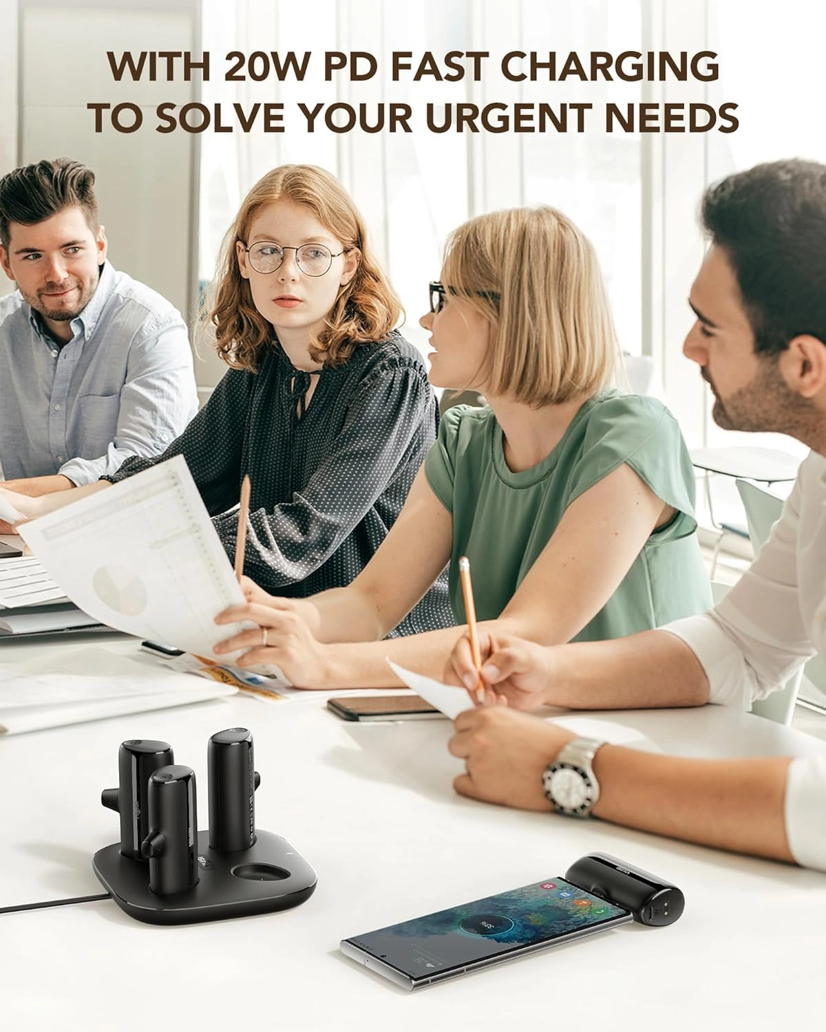 Power Bank - 5000 mAh Fast-Charging + Charging Dock