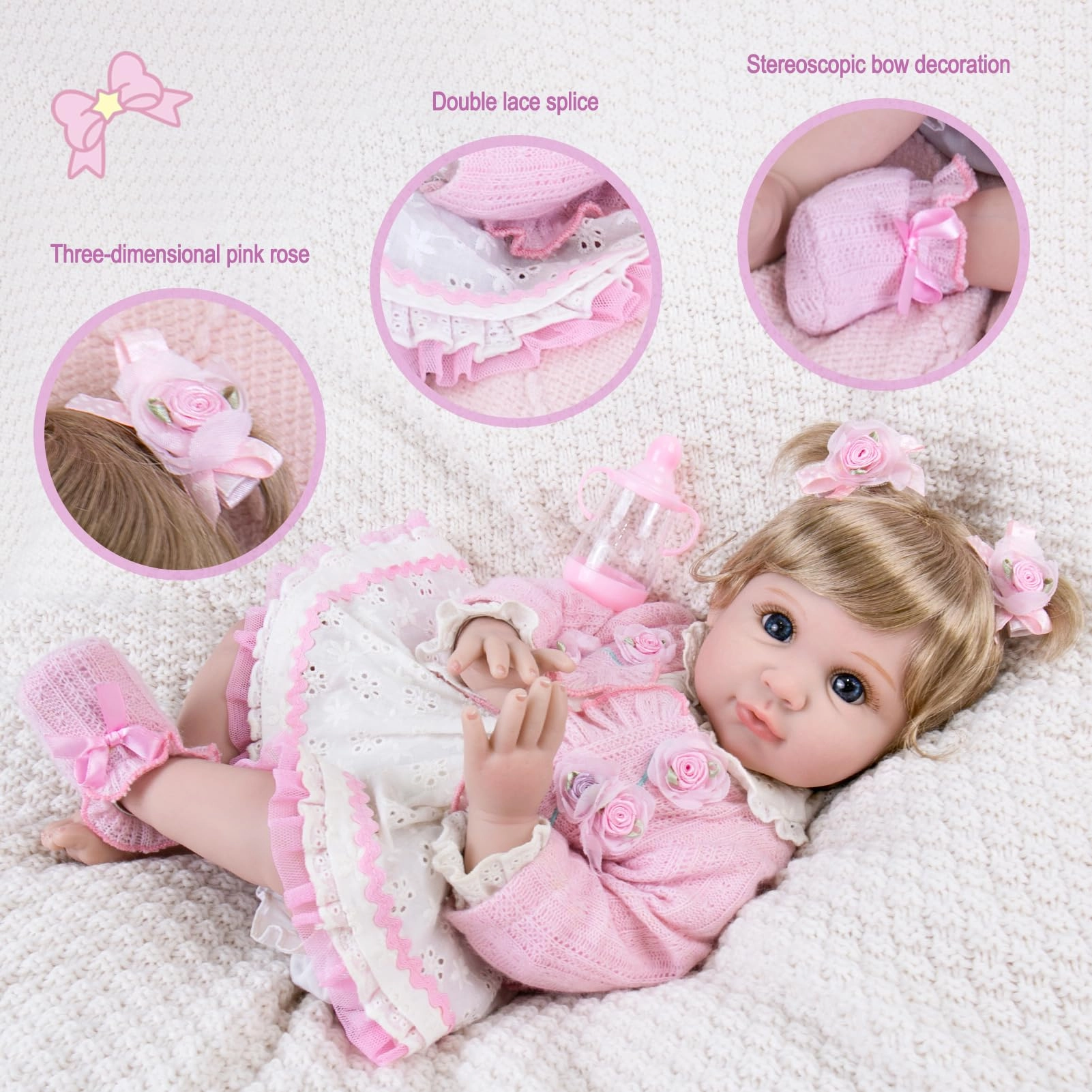 Reborn Baby Doll - 22 inch Vinyl Ages 3+