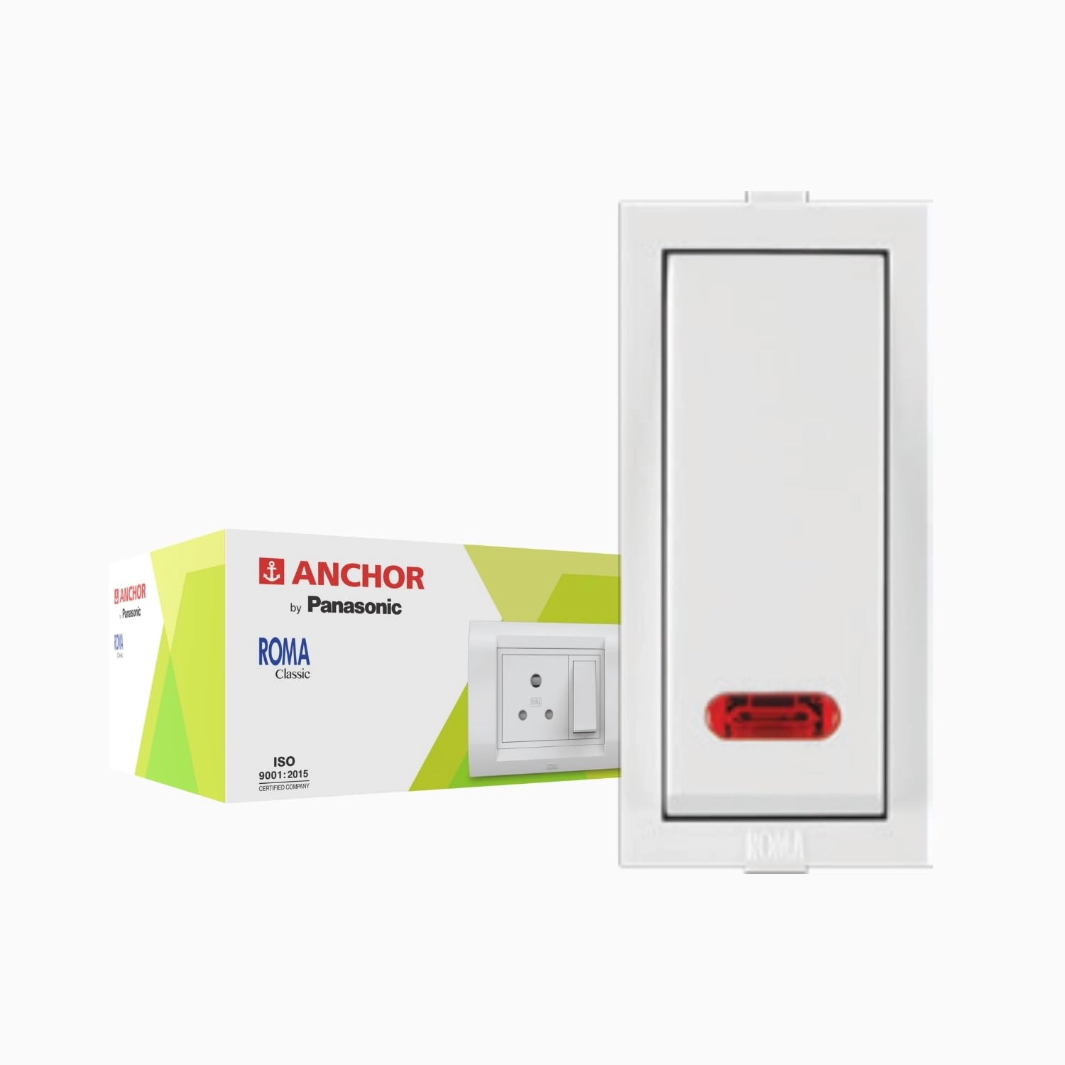 Anchor Roma 1-Way Switch - 20A 240V Neon