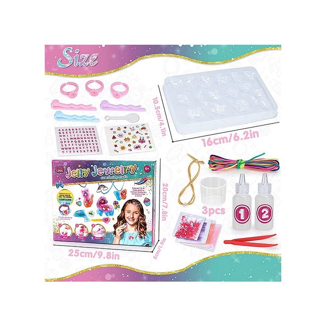 Jelly Jewellery Craft Kit - 27pcs DIY Kids