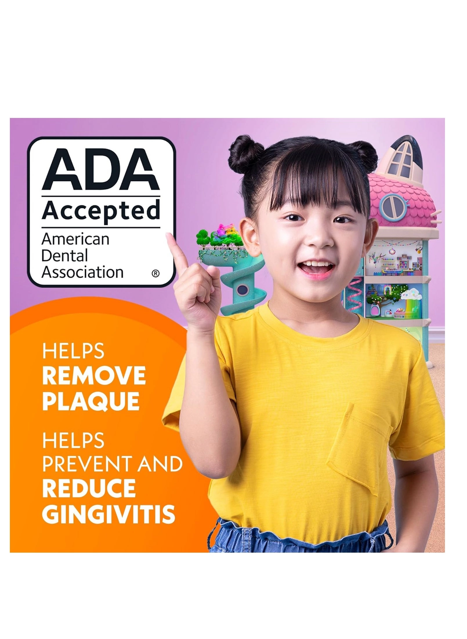 Gabby'S Dollhouse Kids Electric Battery Toothbrush